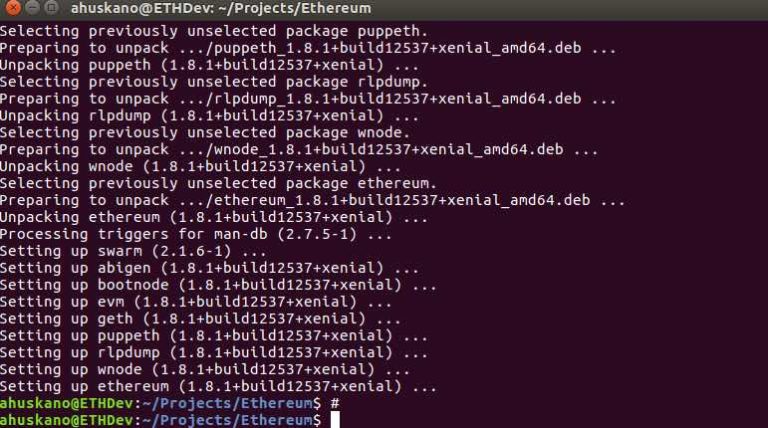 installing ethereum on linux